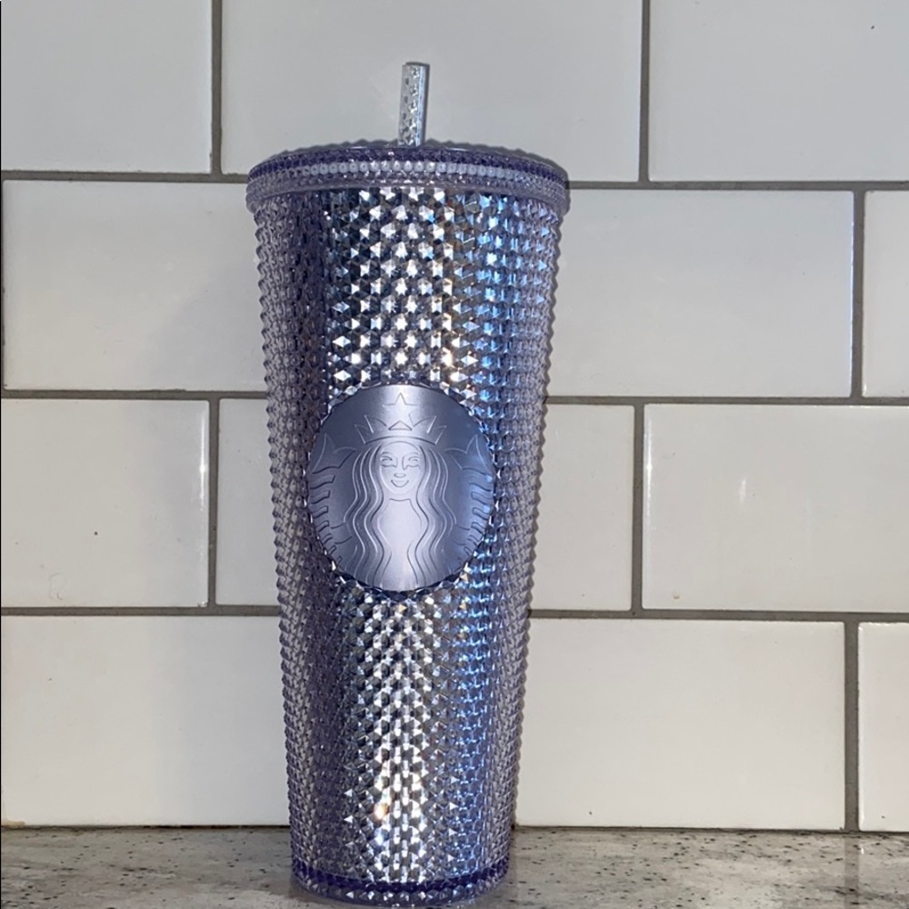 SILVER SPARKLY STARBUCKS COLD DRINK CUP